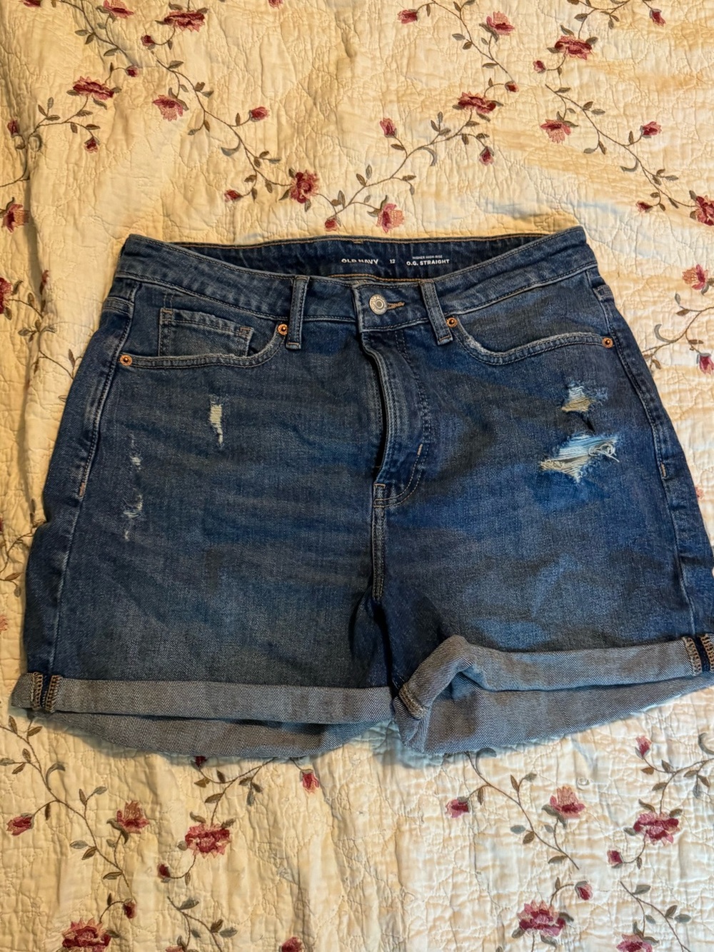 High Rise Denim Shorts - Picture 2 of 4